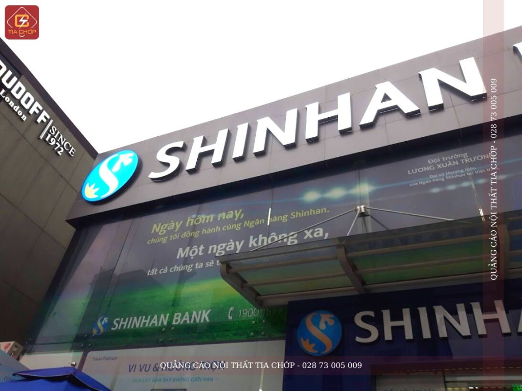 Thi công baeng hiệu chữ nổi Ngân hàng ShiHan