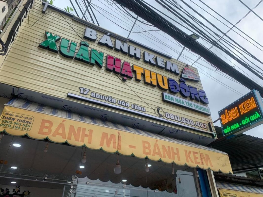 Bảng hiệu tiệm bánh kem phổ biến hiện nay