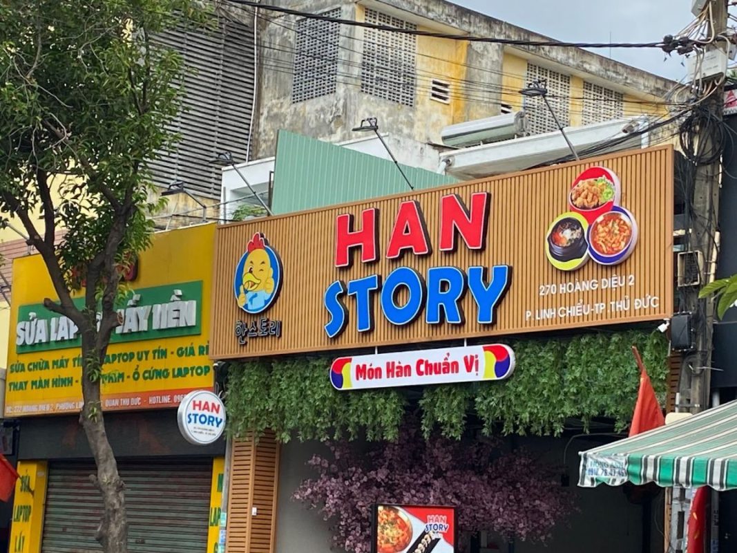 Tổng quan bảng hiệu nhà hàng Han Story