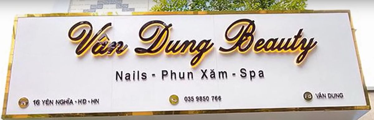 Tổng quan về bảng hiệu phun xăm thẫm mỹ Vân Dung